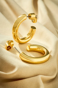 Memória Small Hoop Earrings - Entre Camadas Collection