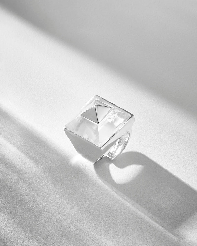 Vértice Ring - White Gold